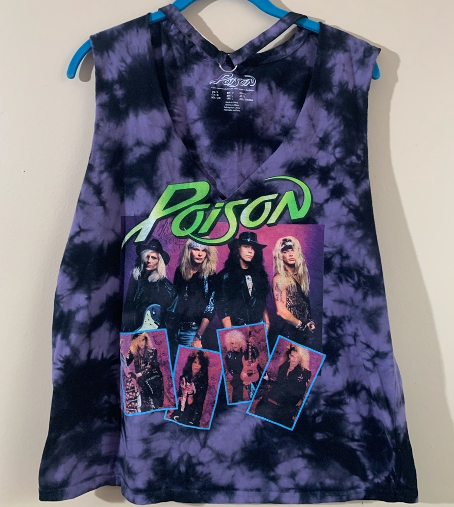 Poison Black and Purple tye dye tank top